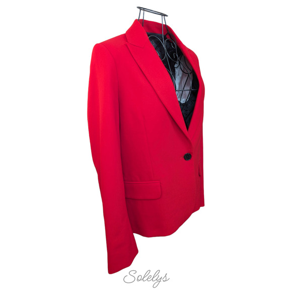 Zadig & Voltaire Victor Bis Amour Heart Red Black Embellished Blazer 36 Small - Picture 5 of 12